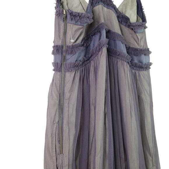 Moulinette Soeurs Tulle Dress Spirit Dress, Anthropologie, Ash Gray-Purple, Sz 2 - Picture 8 of 12